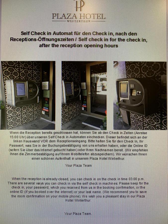 Plaza Hotel Winterthur Zewnętrze zdjęcie